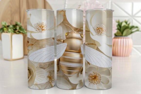 Bee Tumbler Wrap Seamless Floral PNG Review