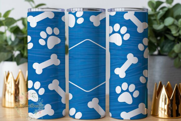 Blue Paw Print Bones Tumbler Wrap Review