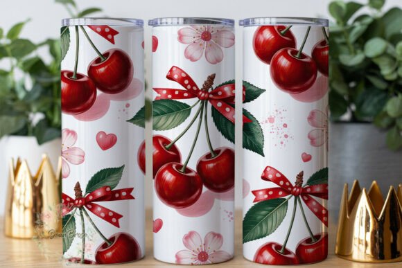 Cherry Polka Dot Bow Tumbler Wrap Review
