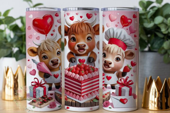 Cute Highland Cow Valentines Tumbler Review