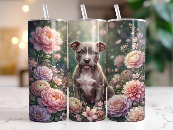Cute Pitbull Puppy Blossom Tumbler Wrap Review