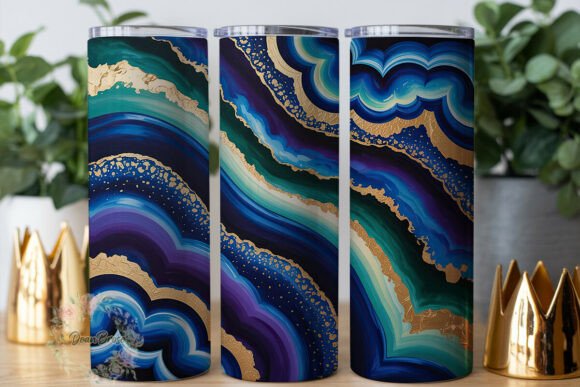 Deep Blue Gold Agate Tumbler Wrap Review