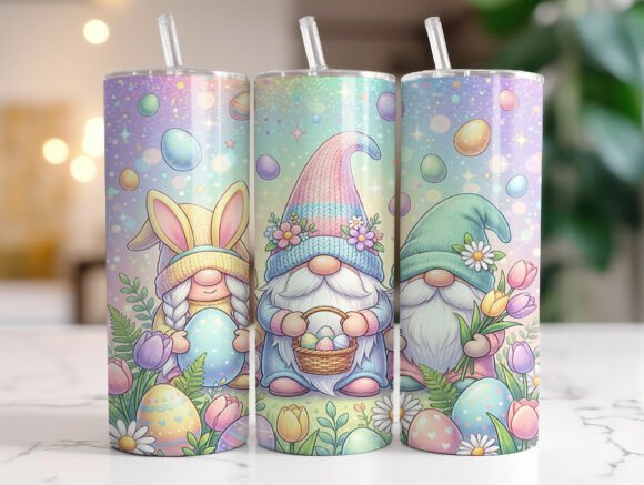 Easter Gnome Pastel Eggs Tumbler Wrap Review