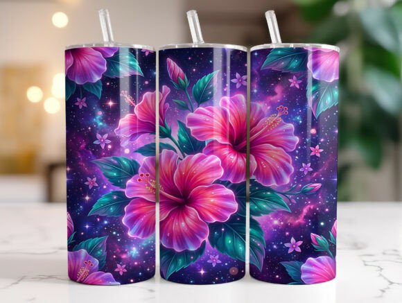 Galaxy Hibiscus Flower Tumbler Wrap Review