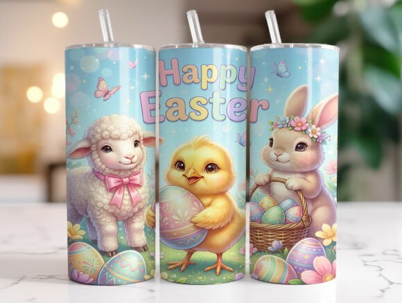 Happy Easter Bunny Chick Tumbler Wrap Review