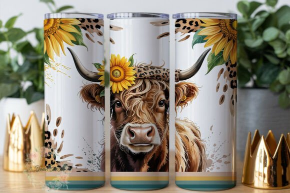 Highland Cow Sunflower Leopard Tumbler Review