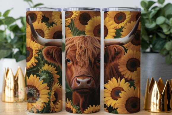 Highland Cow Sunflower Tumbler Wrap Review