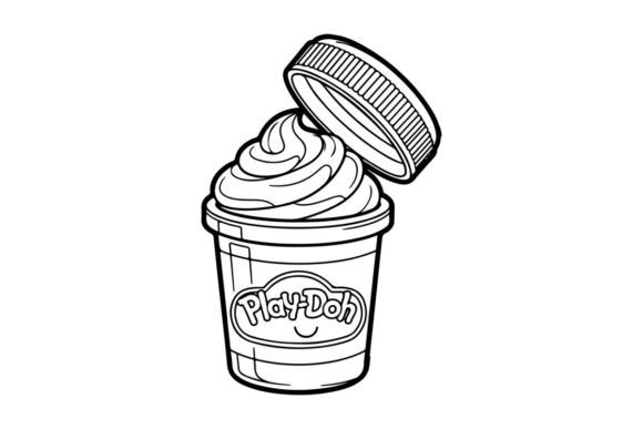 Play-Doh Whipped Cream Cup Vector Illust Review