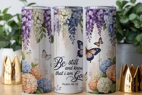Serene Floral Butterfly Tumbler Wrap Design Review