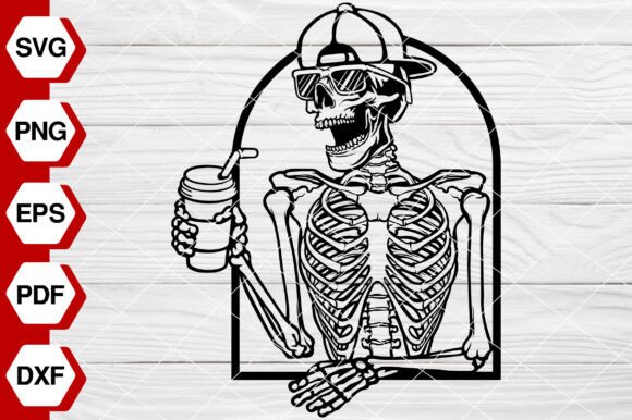 Skeleton Drinking Coffee SVG EP701 Review