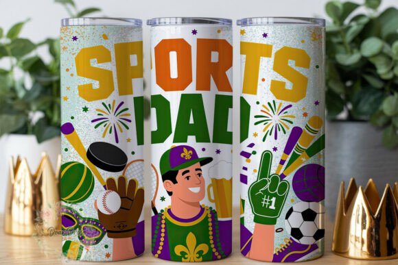 Sports Dad Mardi Gras Tumbler Wrap Review