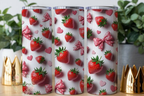 Strawberry Love Bows Tumbler Wrap Review