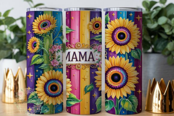Sunflower Glitter MAMA Tumbler Wrap Review
