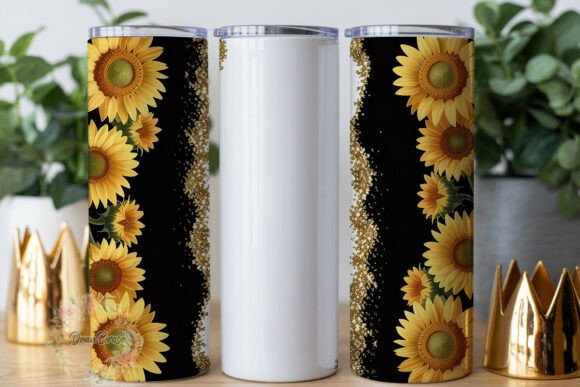 Sunflower Gold Glitter Tumbler Wrap Review