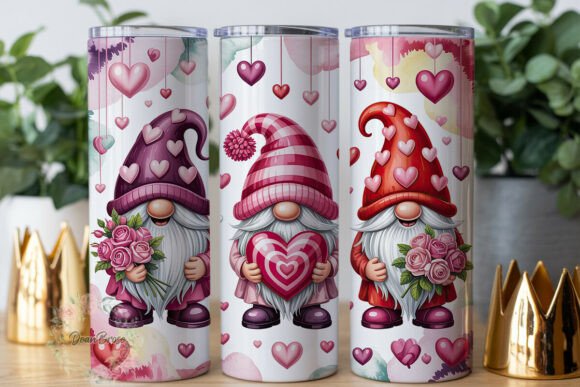 Valentine Gnomes Hearts Tumbler Wrap Design Review