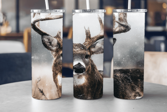 White Tail Deer Tumbler Wrap PNG Review
